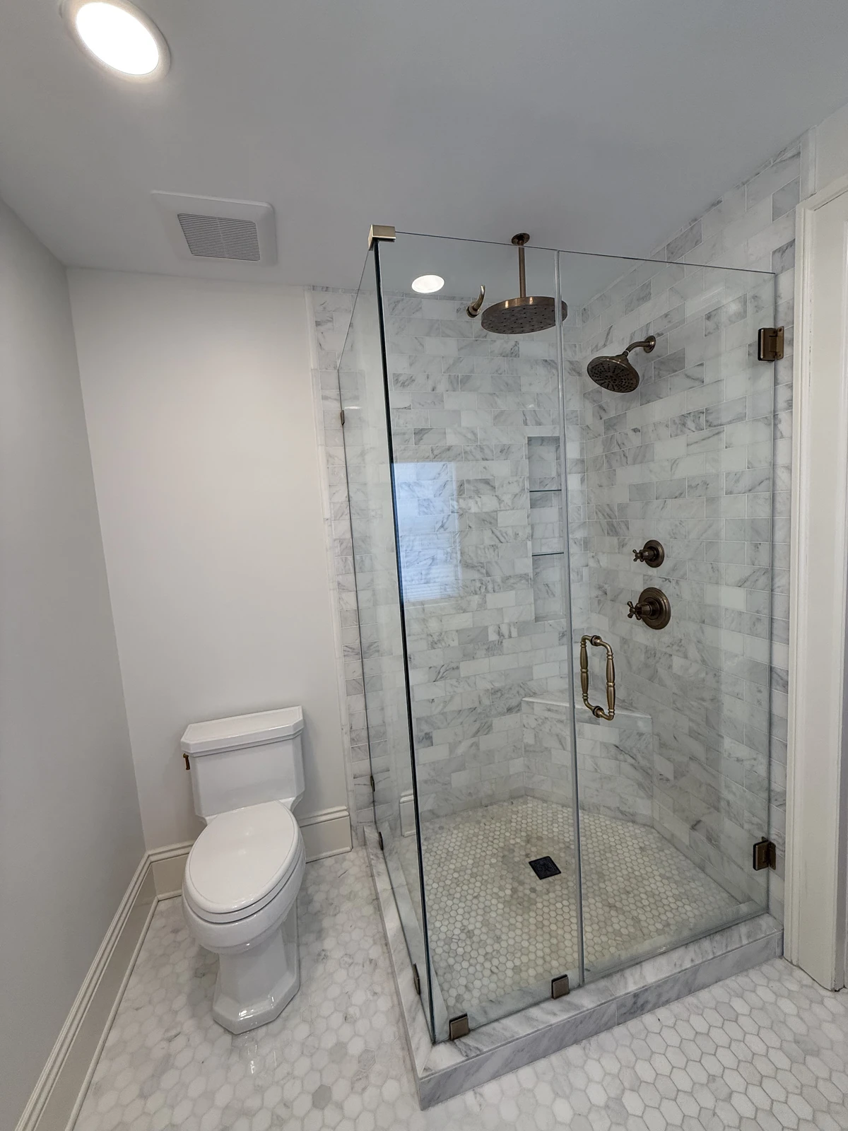 Finished bathroom shower